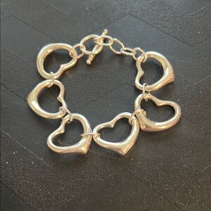Elegant Silver Heart Bracelet